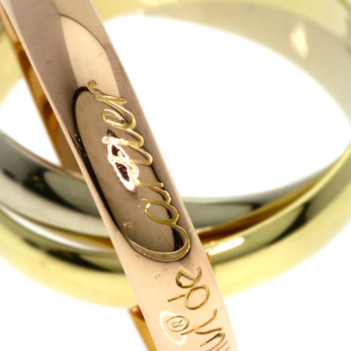 Cartier Trinity 51 Ring 18k Yellow Gold 18k Pink White — view 5