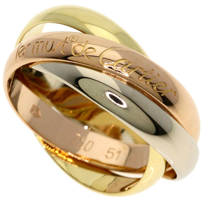 Cartier Trinity 51 Ring 18k Yellow Gold 18k Pink White