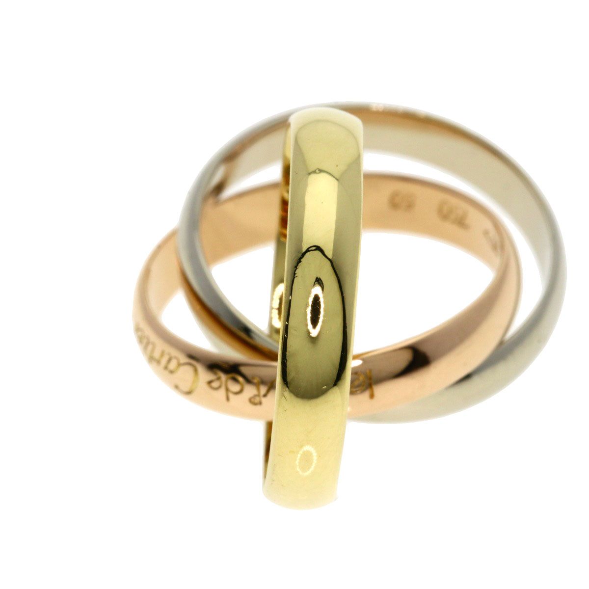 Cartier Trinity 50 Ring 18k Yellow Gold 18k Pink White — view 7