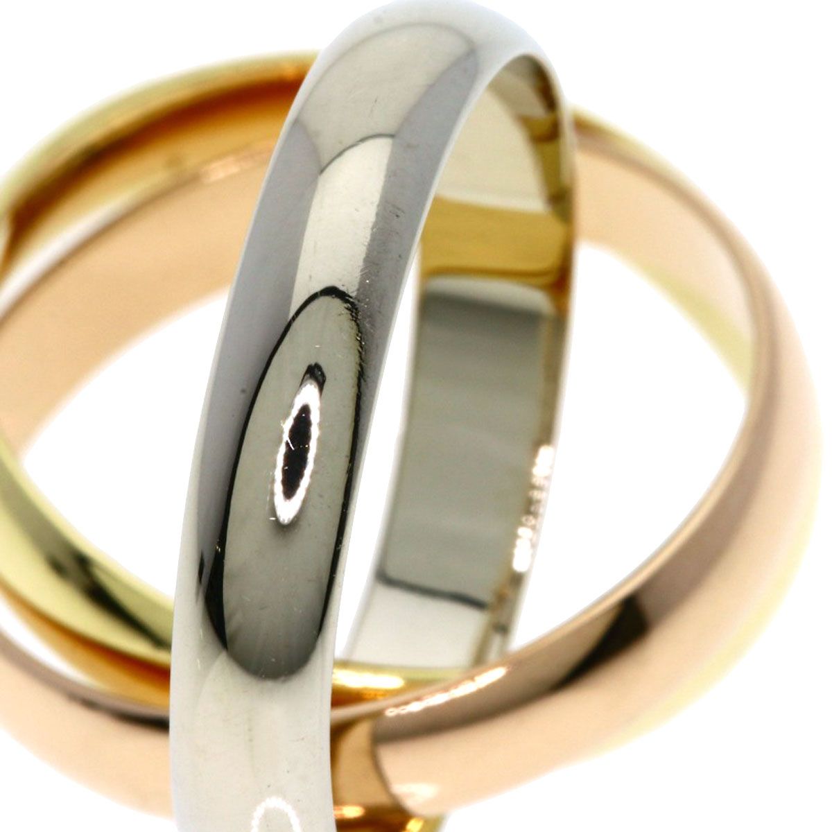 Cartier Trinity 50 Ring 18k Yellow Gold 18k Pink White — view 5