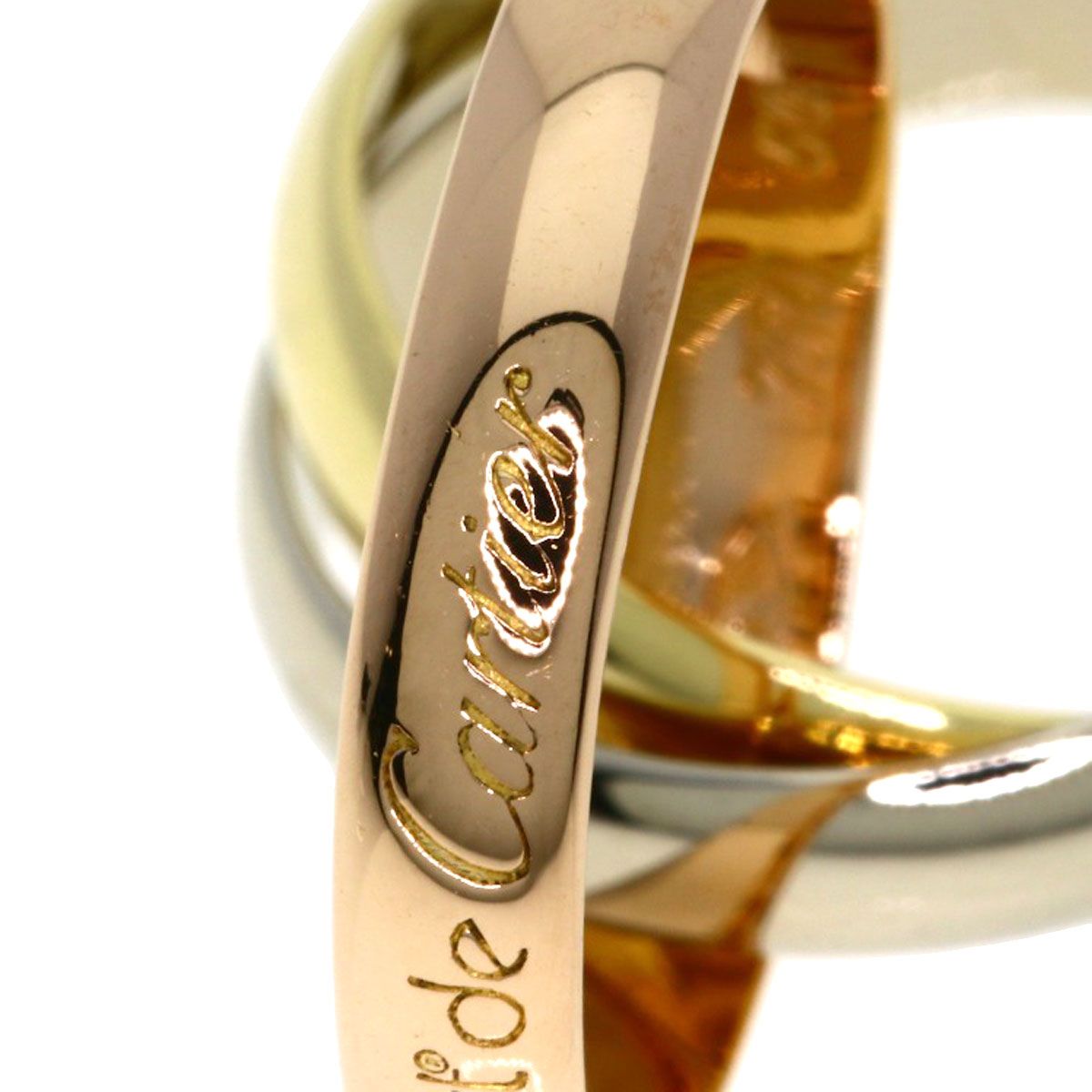 Cartier Trinity 50 Ring 18k Yellow Gold 18k Pink White — view 6