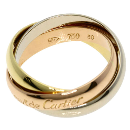 Cartier Trinity 50 Ring 18k Yellow Gold 18k Pink White — view 3