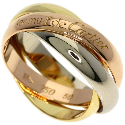 Cartier Trinity 50 Ring 18k Yellow Gold 18k Pink White