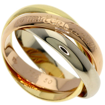 Cartier Trinity 50 Ring 18k Yellow Gold 18k Pink White
