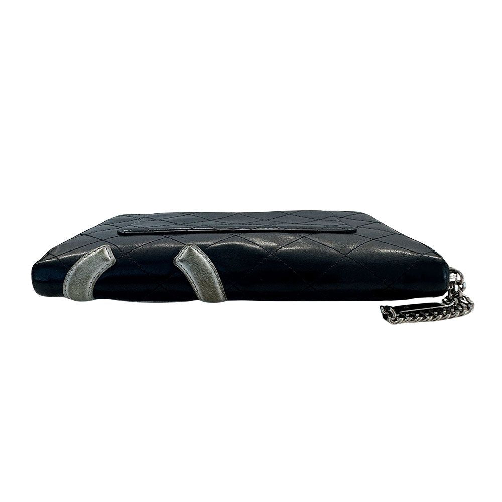 Chanel Wallet Lambskin Black Silver — view 3