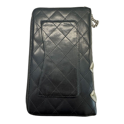 Chanel Wallet Lambskin Black Silver — view 2