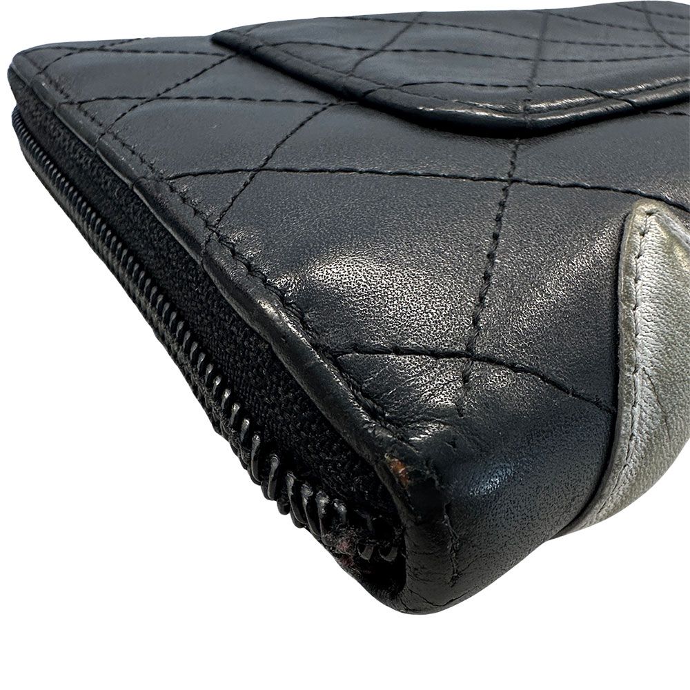 Chanel Wallet Lambskin Black Silver — view 5