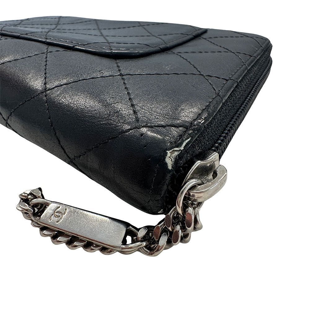 Chanel Wallet Lambskin Black Silver — view 6