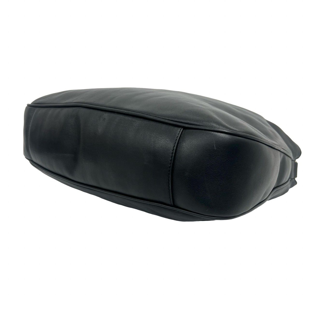 Gucci Vintage Bamb Leather 2-Way Shoulder Bag Black — view 8