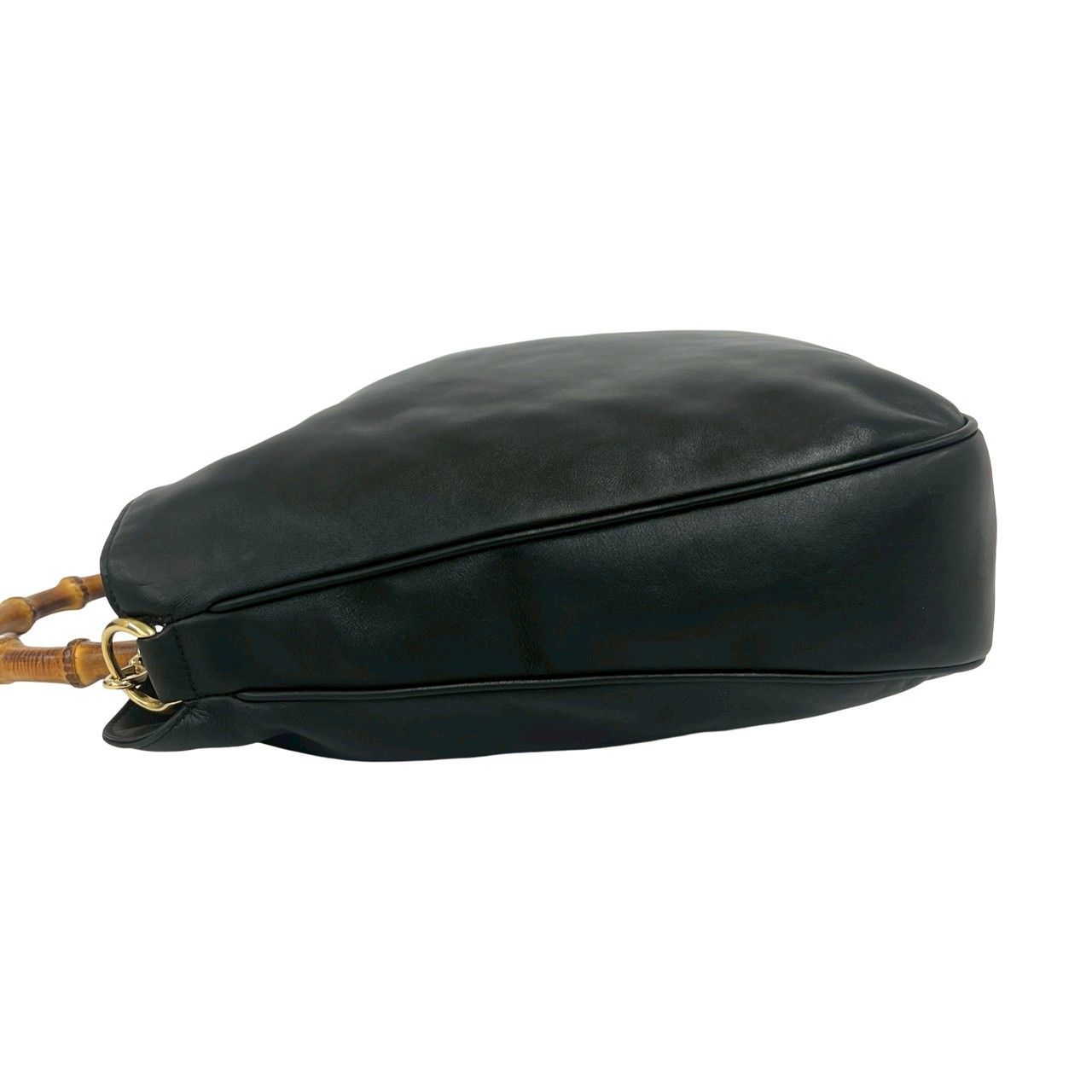Gucci Vintage Bamb Leather 2-Way Shoulder Bag Black — view 5