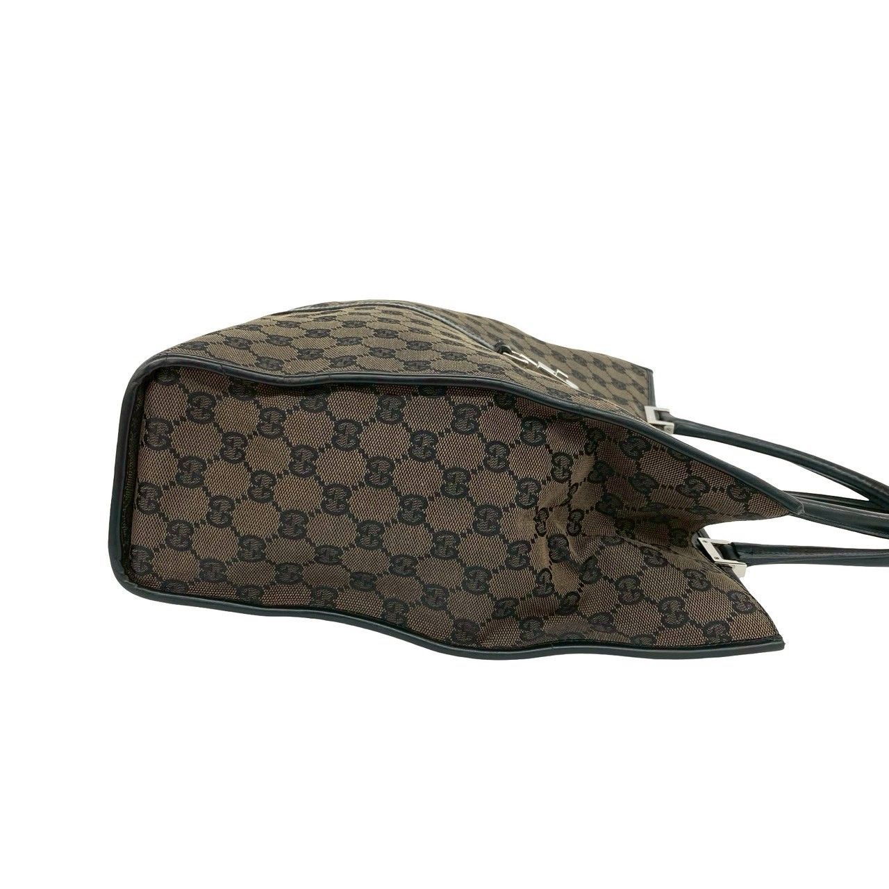 Gucci Jackie GG Pattern Leather Business Boston Bag Brown — view 6