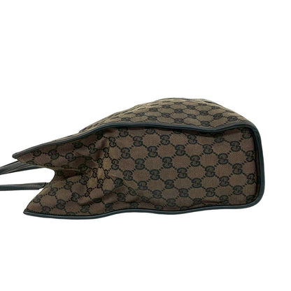 Gucci Jackie GG Pattern Leather Business Boston Bag Brown — view 5