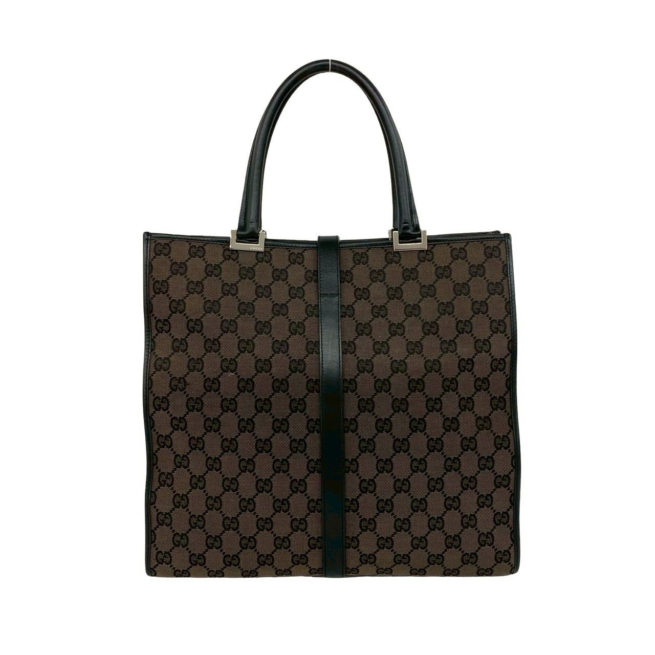 Gucci Jackie GG Pattern Leather Business Boston Bag Brown — view 3