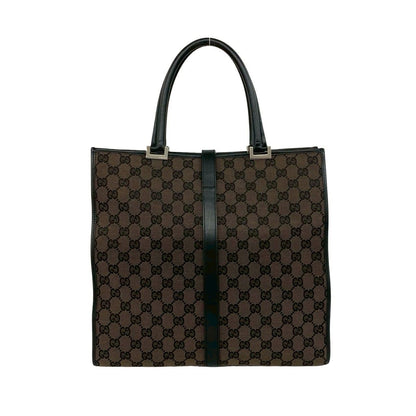Gucci Jackie GG Pattern Leather Business Boston Bag Brown — view 3