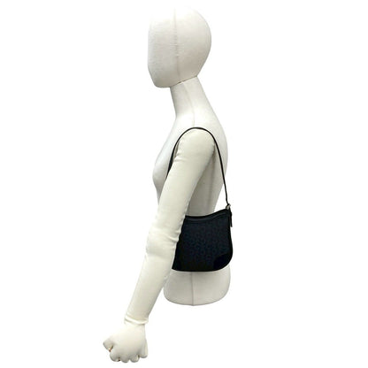 Celine Vintage Macadam Pattern Leather Mini Shoulder Bag Black — view 2