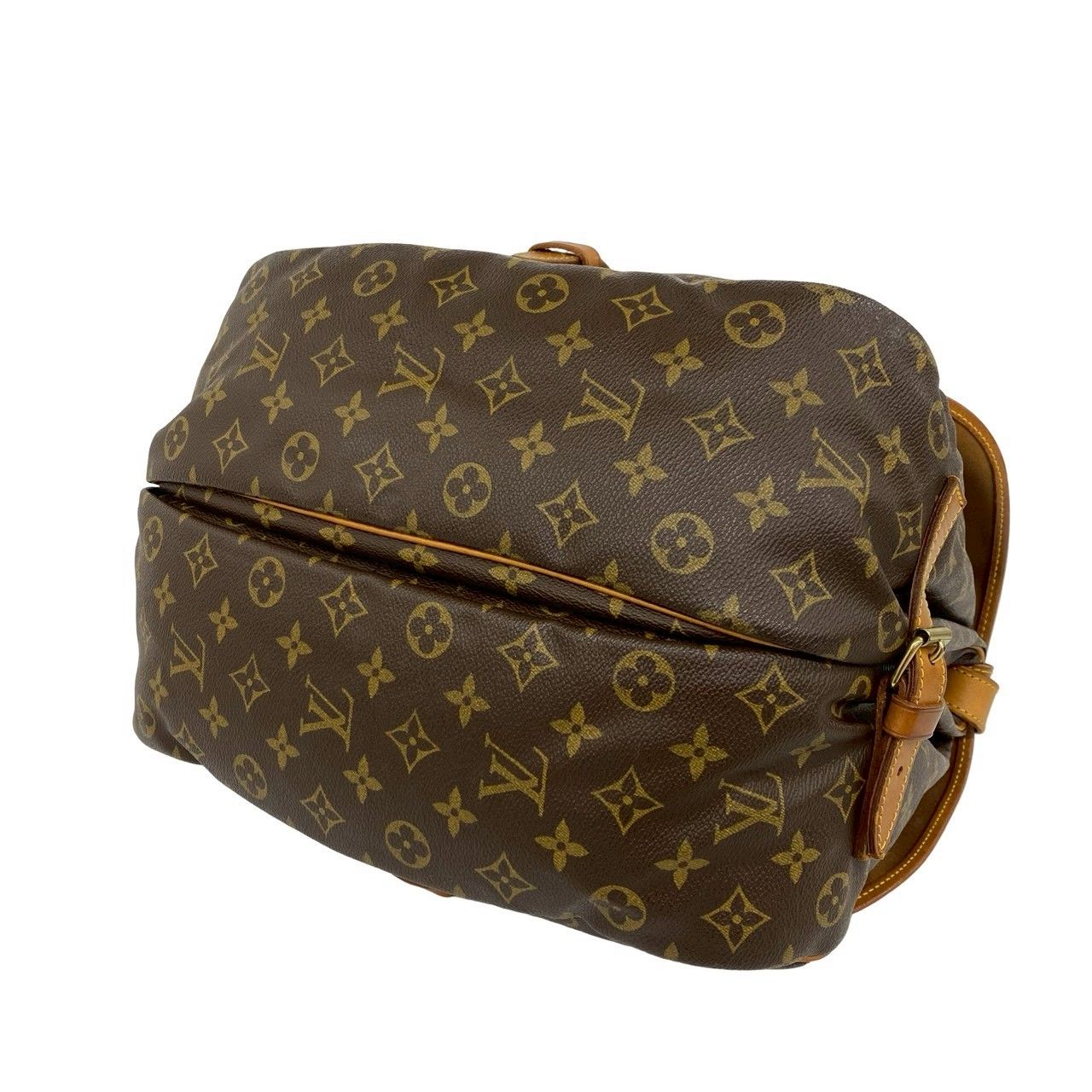 Louis Vuitton Vintage Saumur 35 Monogram Leather Shoulder Bag Brown — view 8