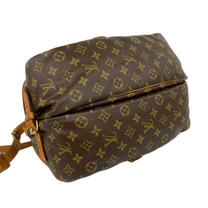 Louis Vuitton Vintage Saumur 35 Monogram Leather Shoulder Bag Brown — view 7