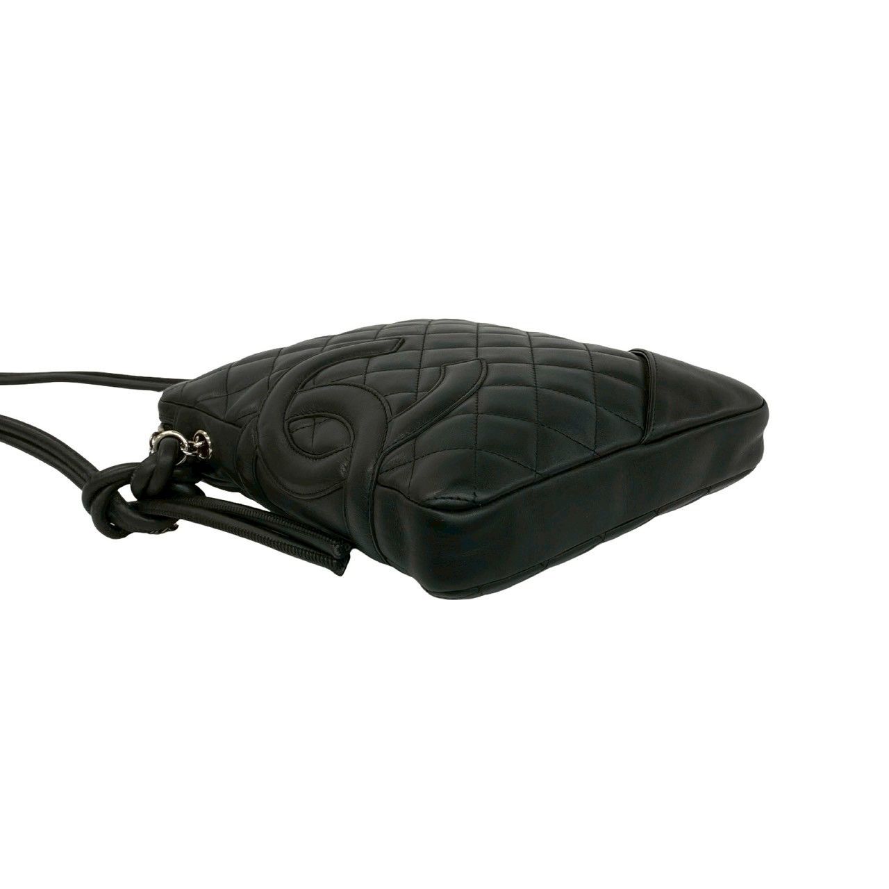 Chanel Vintage Cambon Line CC Logo Leather Mini Shoulder Bag Black — view 7