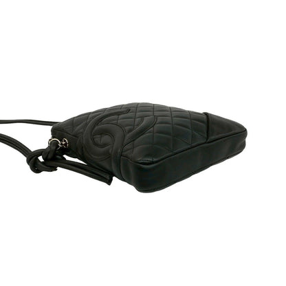 Chanel Vintage Cambon Line CC Logo Leather Mini Shoulder Bag Black — view 7