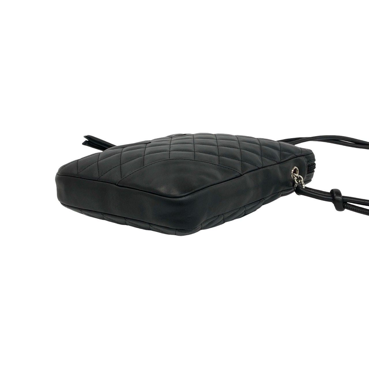 Chanel Vintage Cambon Line CC Logo Leather Mini Shoulder Bag Black — view 8
