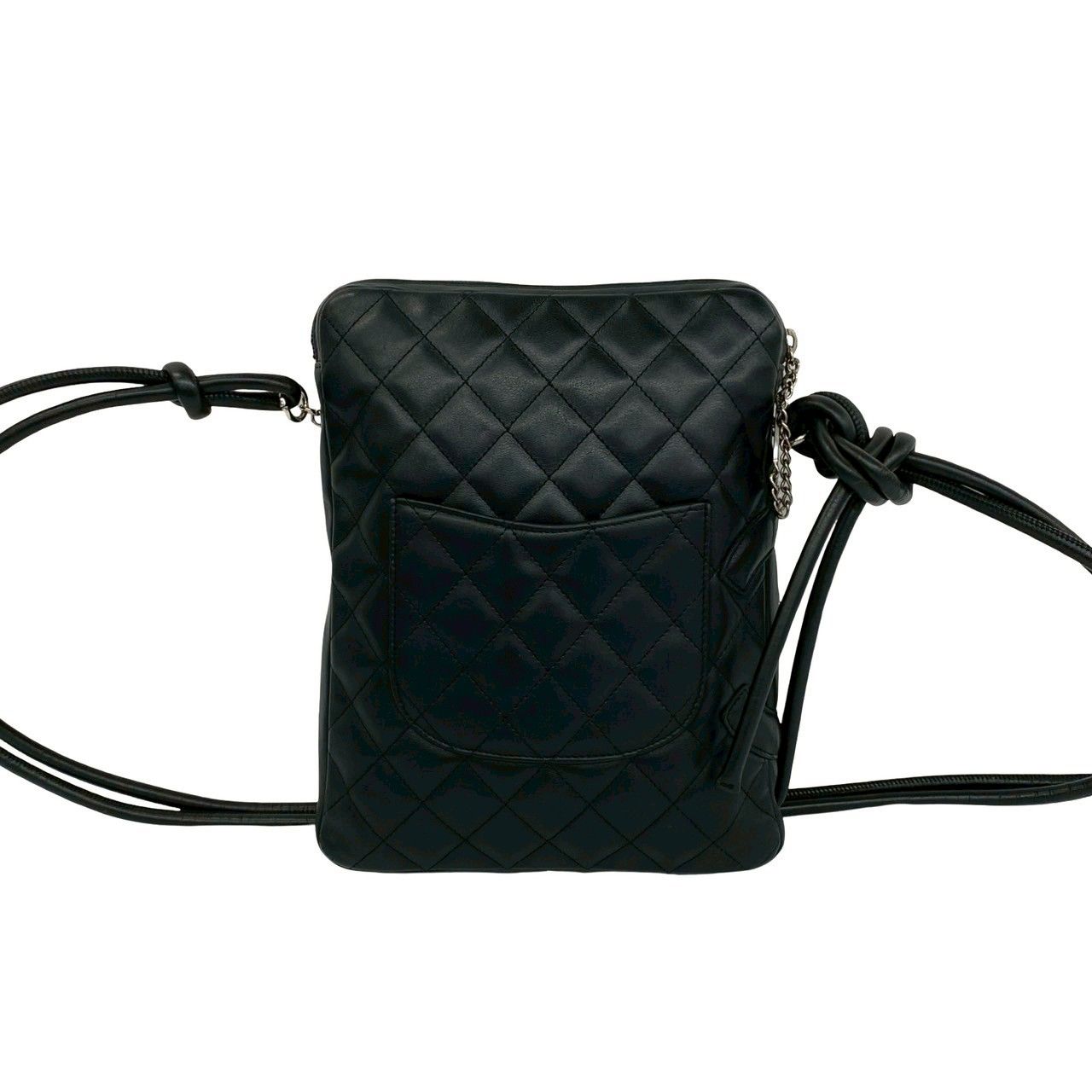 Chanel Vintage Cambon Line CC Logo Leather Mini Shoulder Bag Black — view 3