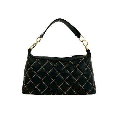 Chanel And Vintage Wild Stitch CC Logo Leather Handbag Black — view 3