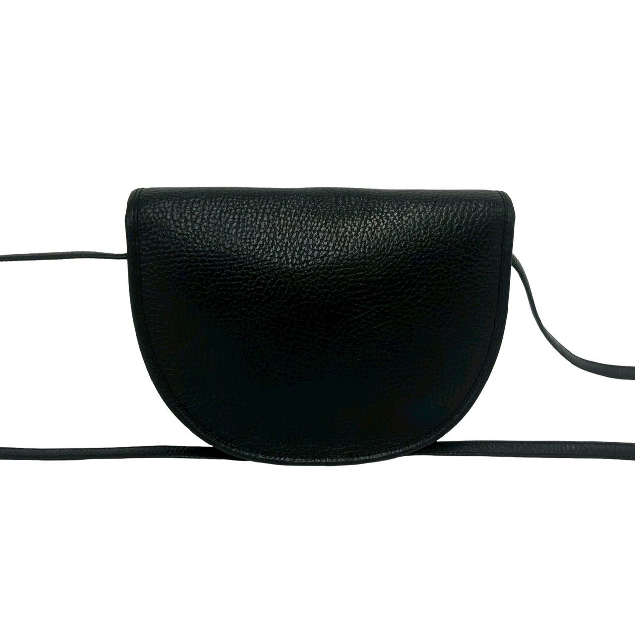 Dior Vintage CD Logo Leather Shoulder Bag Pochette Black — view 3