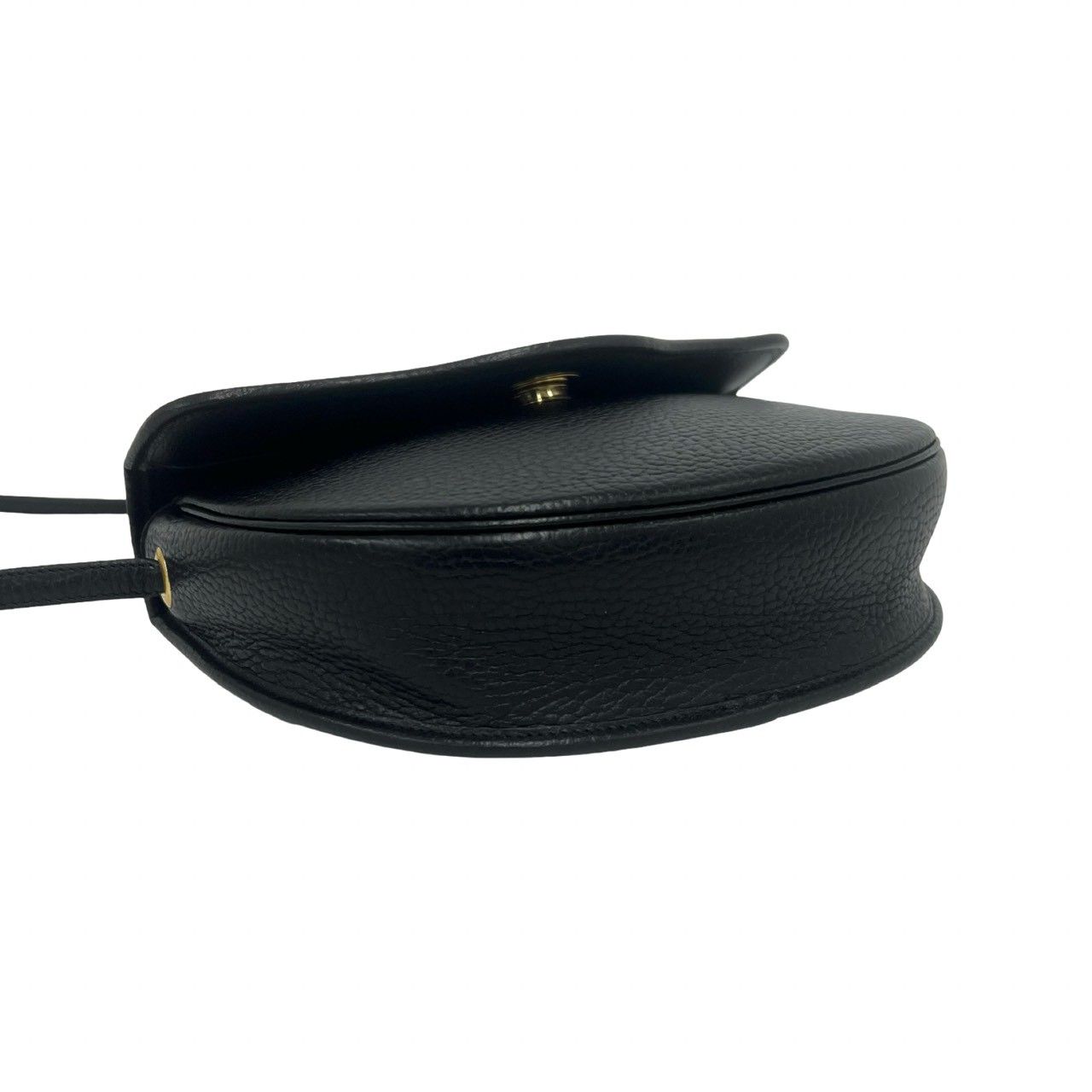 Dior Vintage CD Logo Leather Shoulder Bag Pochette Black — view 7