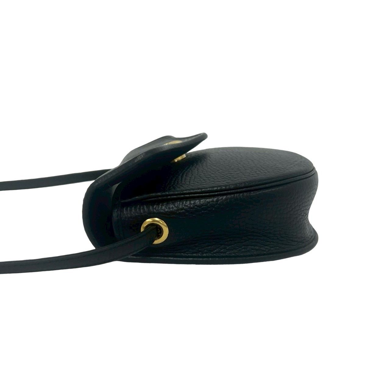 Dior Vintage CD Logo Leather Shoulder Bag Pochette Black — view 5