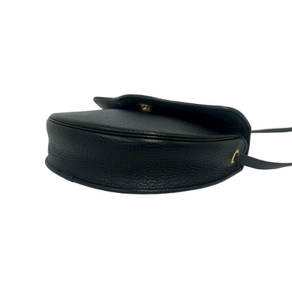 Dior Vintage CD Logo Leather Shoulder Bag Pochette Black — view 8