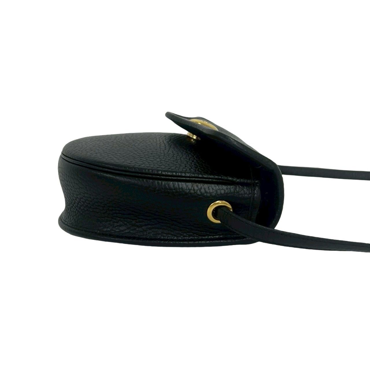 Dior Vintage CD Logo Leather Shoulder Bag Pochette Black — view 6