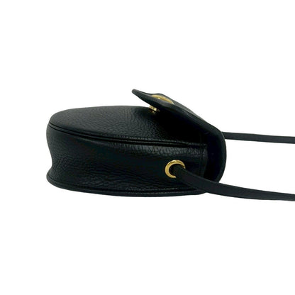 Dior Vintage CD Logo Leather Shoulder Bag Pochette Black — view 6