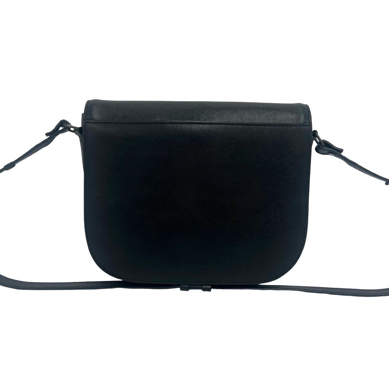 Saint Laurent Yves Vintage YSL Logo Leather Shoulder Bag Pochette Black — view 3