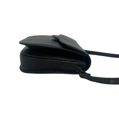 Saint Laurent Yves Vintage YSL Logo Leather Shoulder Bag Pochette Black — view 6