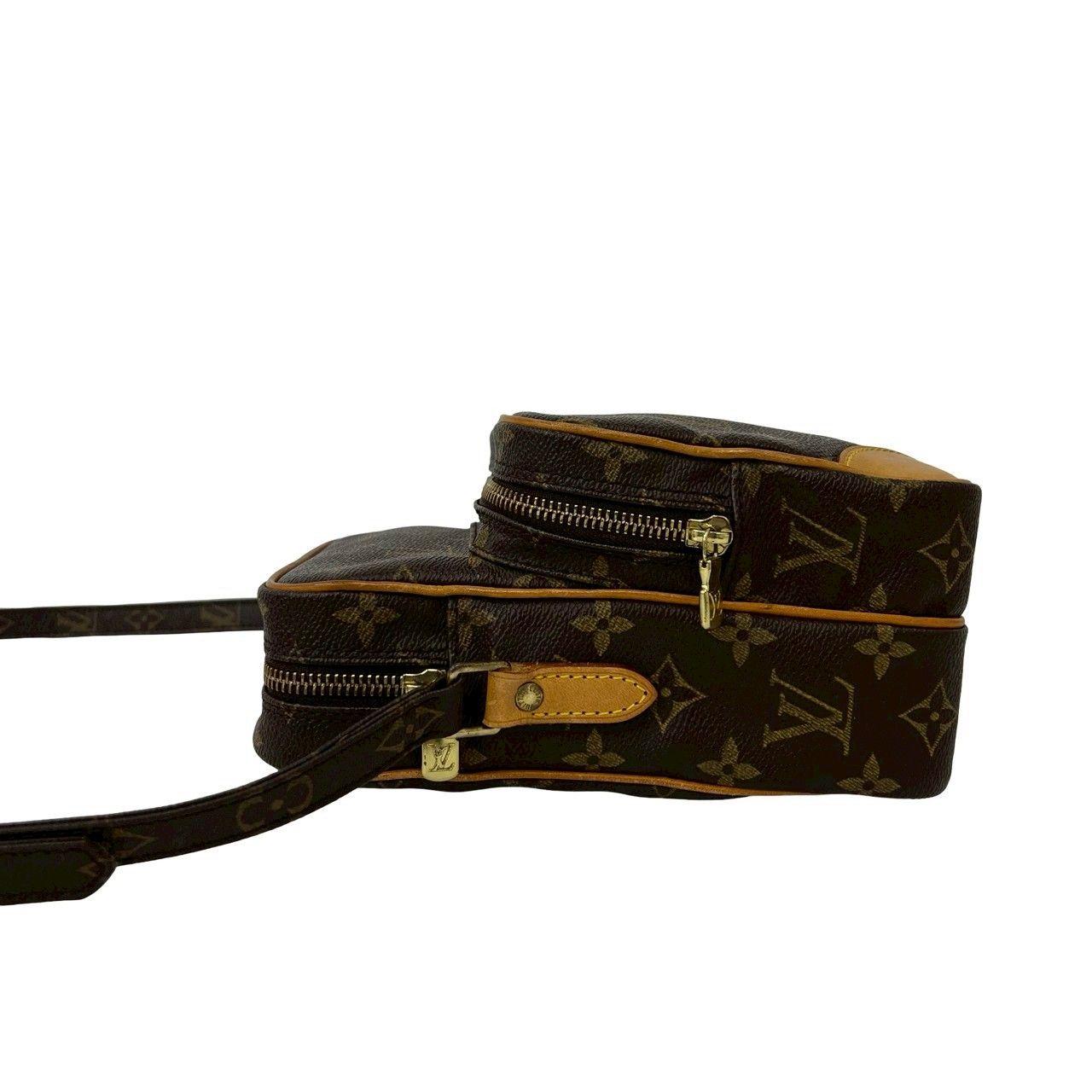 Louis Vuitton Vintage Amazon Monogram Leather Shoulder Bag Pochette Brown — view 5