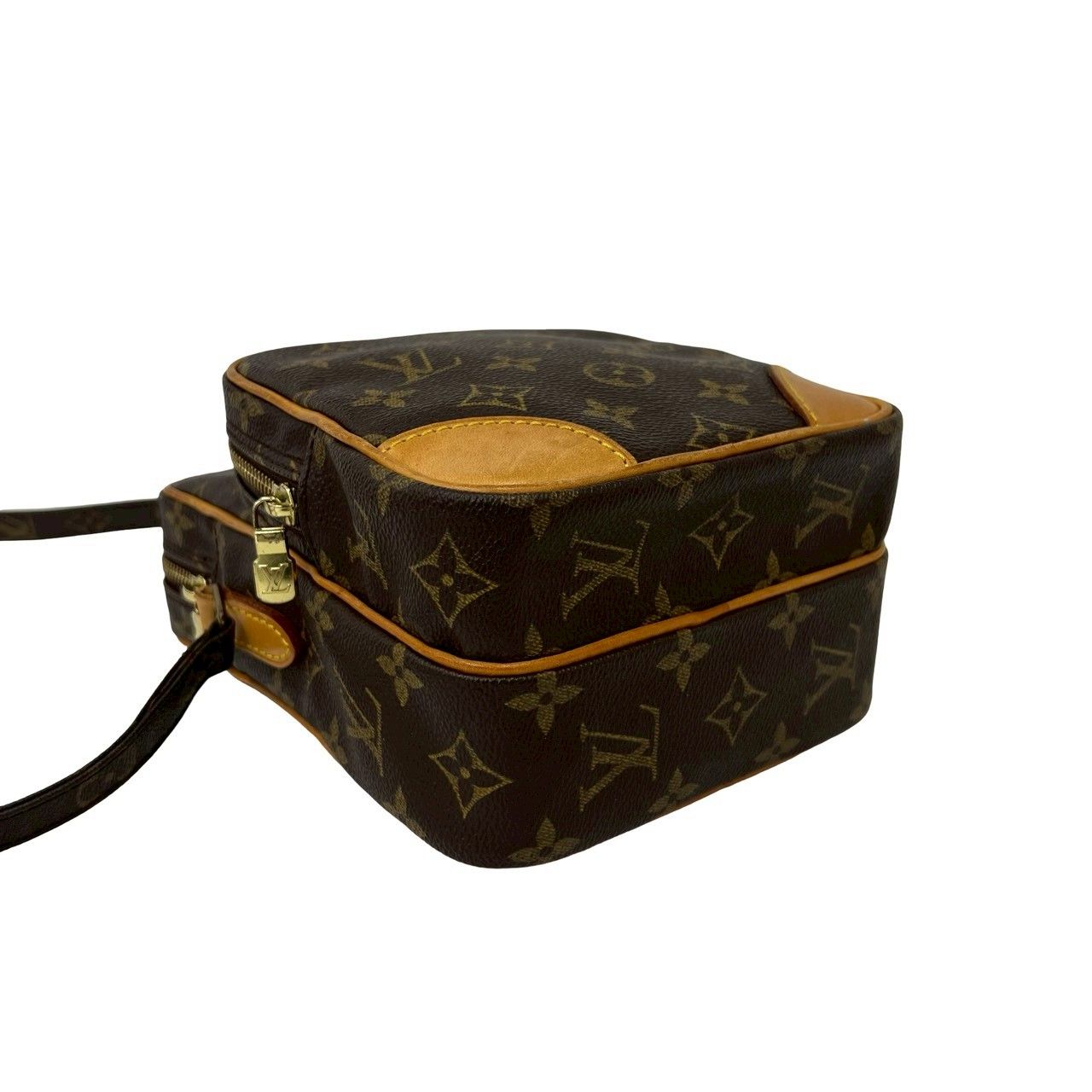 Louis Vuitton Vintage Amazon Monogram Leather Shoulder Bag Pochette Brown — view 7