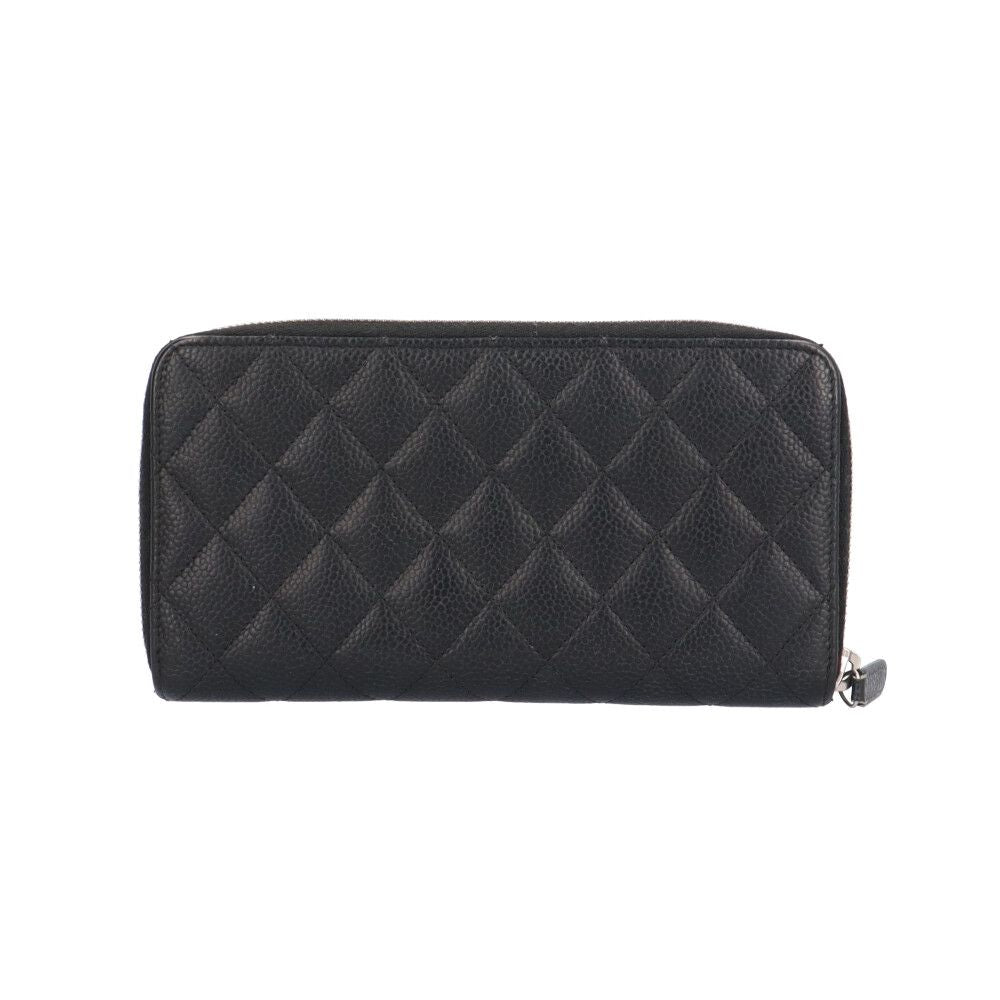 Chanel Classic Long Zip Wallet Quilted Caviar Leather — view 2