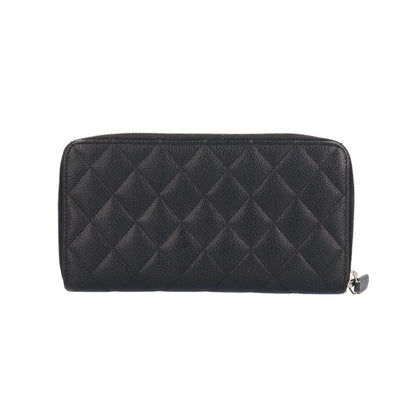 Chanel Classic Long Zip Wallet Quilted Caviar Leather — view 2