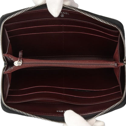 Chanel Classic Long Zip Wallet Quilted Caviar Leather — view 5