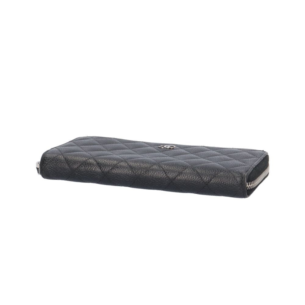 Chanel Classic Long Zip Wallet Quilted Caviar Leather — view 4