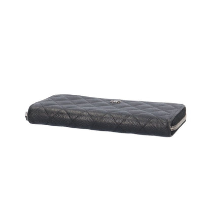 Chanel Classic Long Zip Wallet Quilted Caviar Leather — view 4