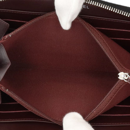 Chanel Classic Long Zip Wallet Quilted Caviar Leather — view 6