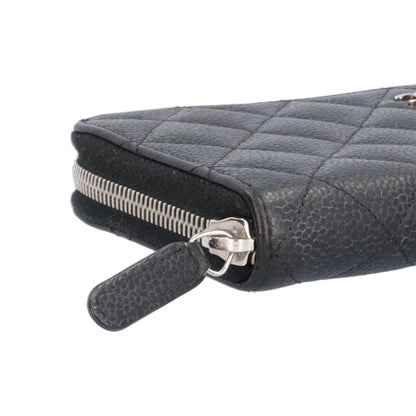 Chanel Classic Long Zip Wallet Quilted Caviar Leather — view 8