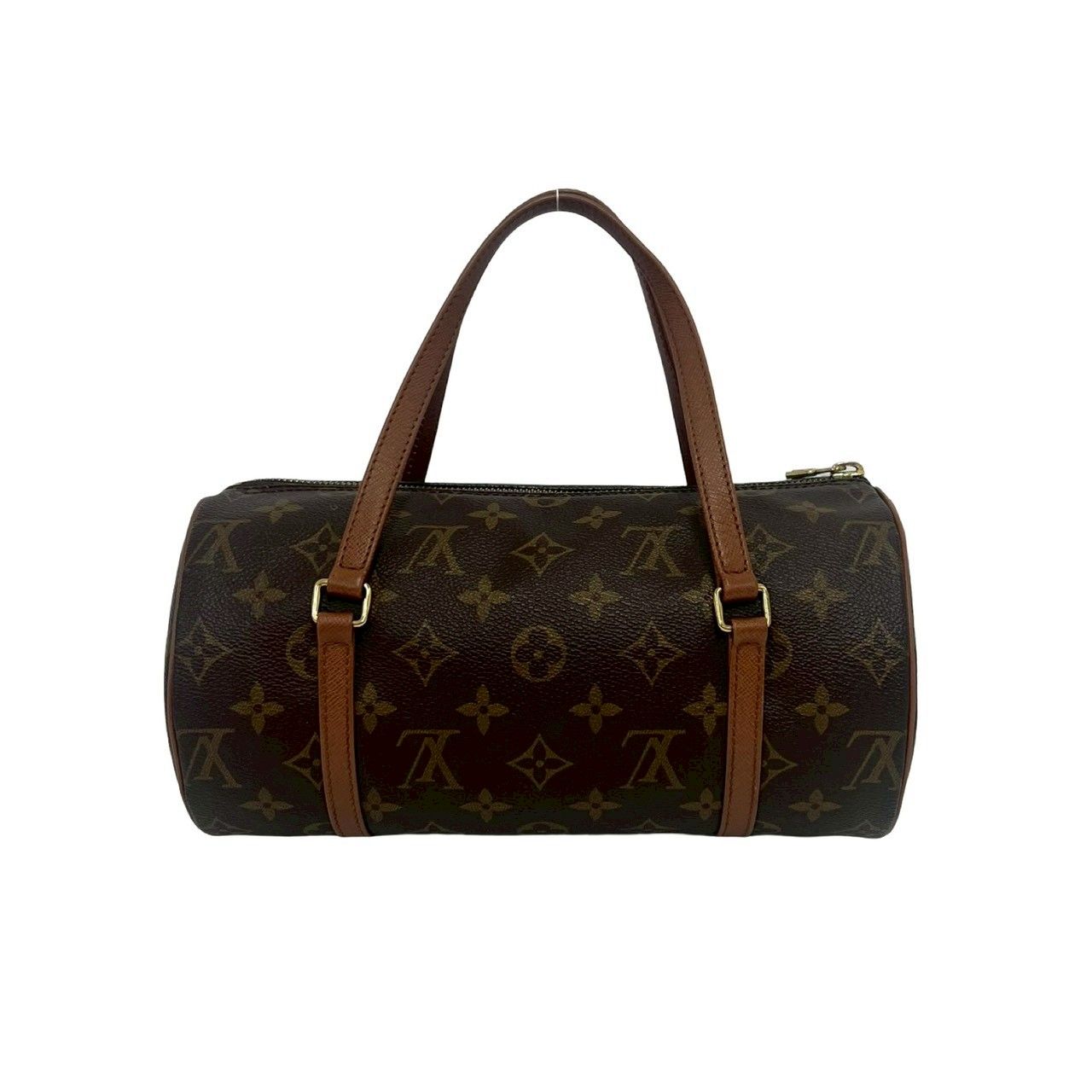 Louis Vuitton Vintage Papillon 26 Monogram Leather Boston Bag Brown — view 3