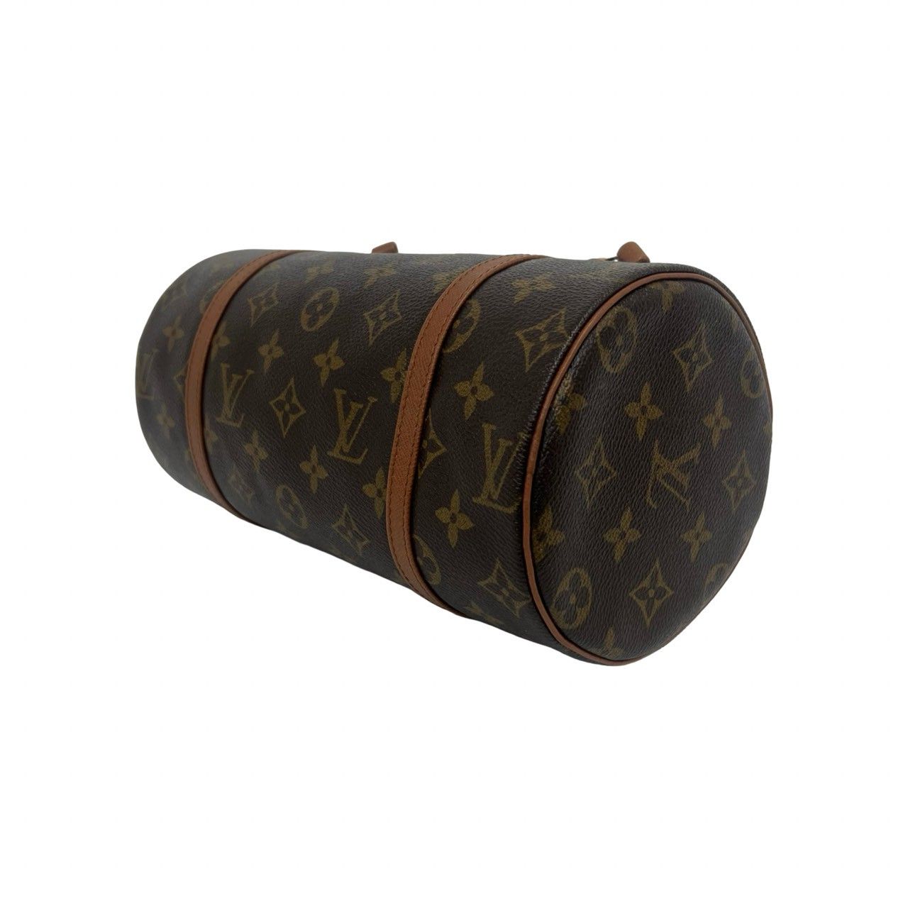 Louis Vuitton Vintage Papillon 26 Monogram Leather Boston Bag Brown — view 8