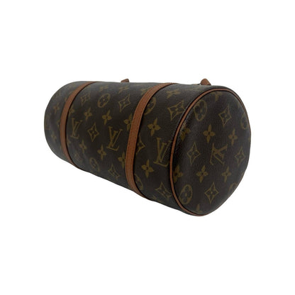 Louis Vuitton Vintage Papillon 26 Monogram Leather Boston Bag Brown — view 8