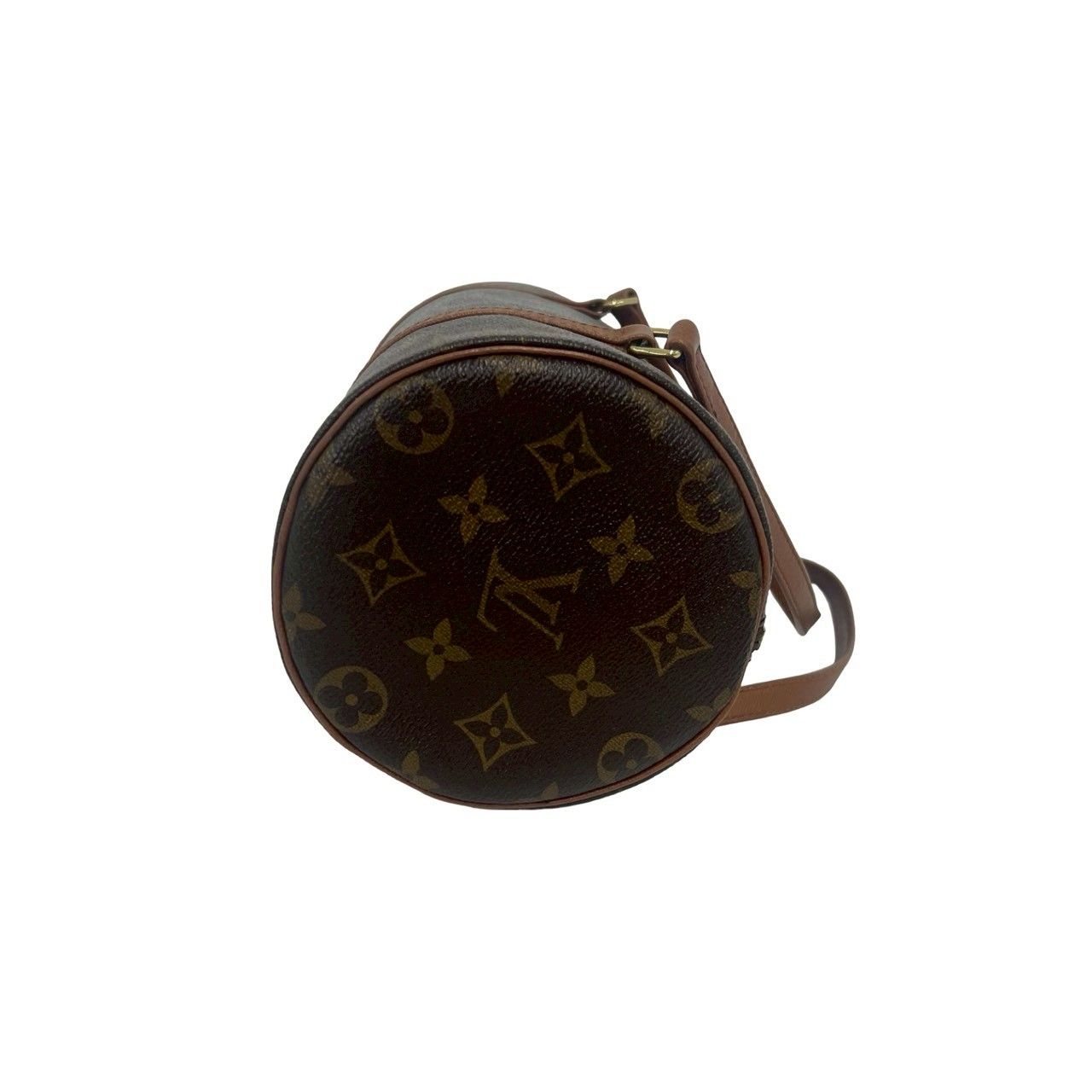 Louis Vuitton Vintage Papillon 26 Monogram Leather Boston Bag Brown — view 6