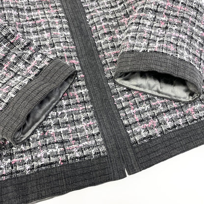 Chanel Zip Up Tweed Jacket Collarless 38 Multicolor — view 6