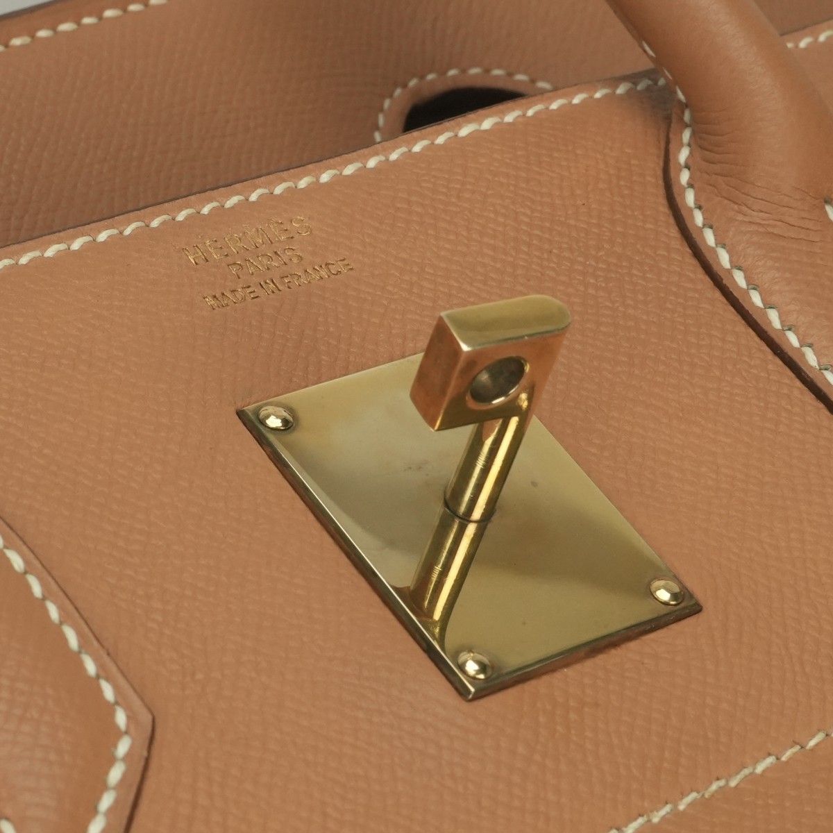 Hermes Haut Courroies Hac 45 Hac 45 Tote Courchevel Gold Brown Handbag — view 8