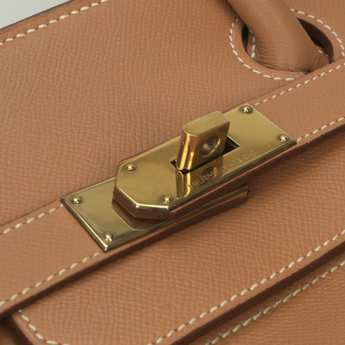 Hermes Haut Courroies Hac 45 Hac 45 Tote Courchevel Gold Brown Handbag — view 7